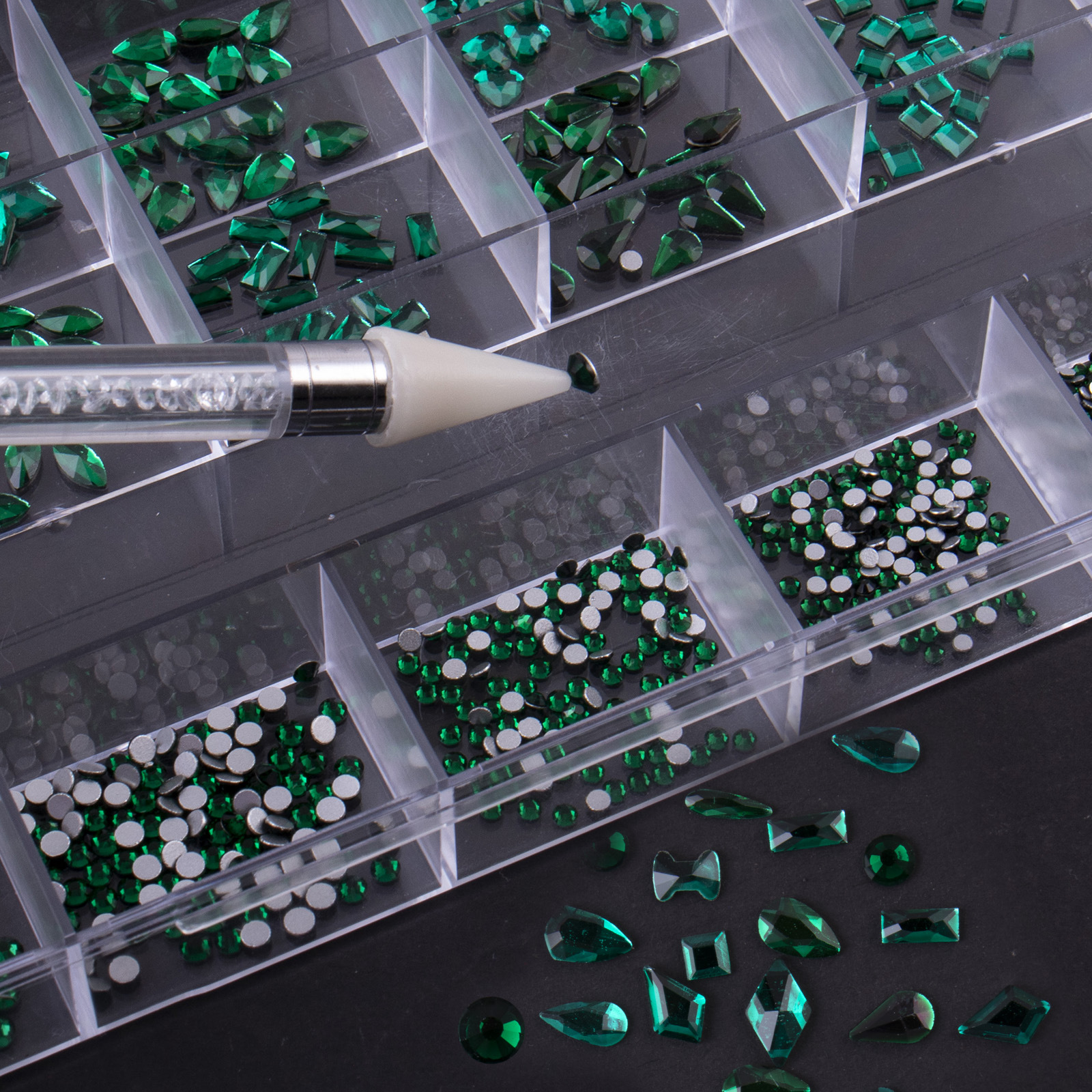 Transfronterizo nuevo clavo 21 rejilla rhinestone clavo taladro plano especial en forma de diamante clavo rhinestone uñas traje de la joyería al por mayor