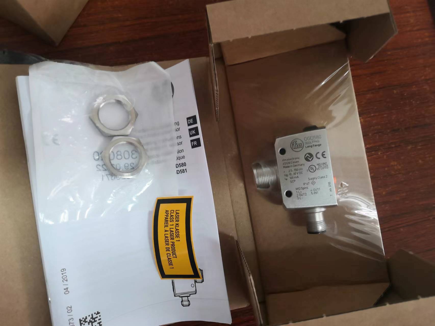 现货原装易福门IFM激光测距传感器OGD580 OGDLFPKG/IO-LINK/US