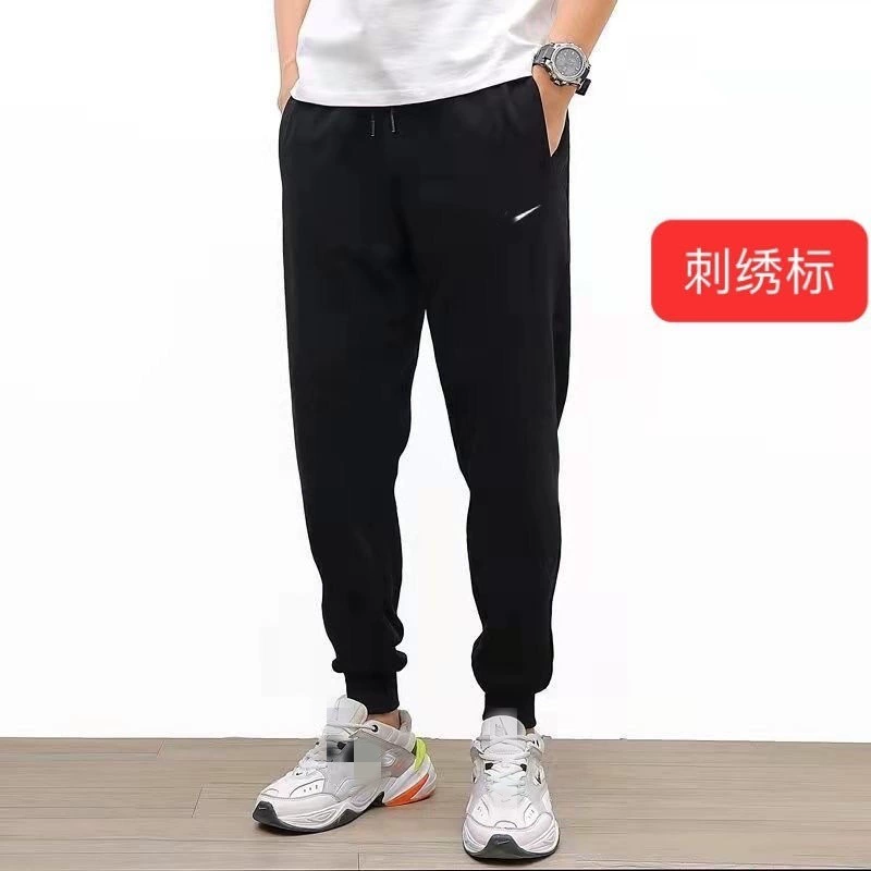 Huamian спортивные повседневные брюки спортивные брюки с вышивкой весна осень зима спортивные штаны свободные трикотажные новые брюки большого размера зима