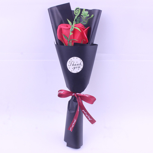 Handmade Single Rose Bouquet Soap Flower Qixi Gift Gratitude Valentine's Day Teacher's Day Gift Festival Gift