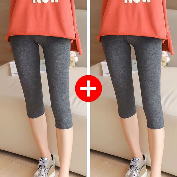 Dark gray + dark gray [QF08 cropped pants]