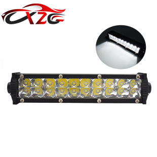 Manufacturer 7inch Double RoW LED Strip Light 12V24V Super Bright High Beam Spotlight 60W Off-road Vehicle Top Mesh Front Bumper Light