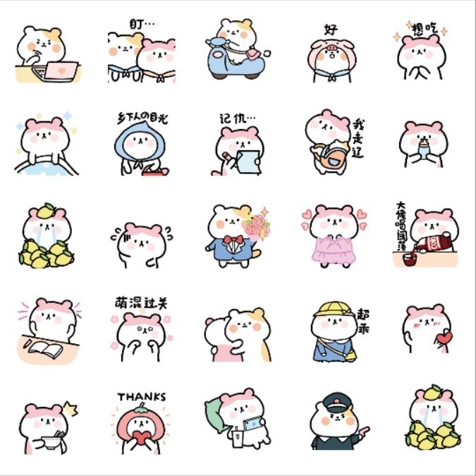 高颜値アニメ透明防水シールかわいい学生装飾手帳シール素材ペンシール大合集|undefined