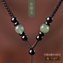 男高端玉坠挂脖男项链绳子吊坠配绳粗挂绳手工编织女士貔貅麦太保