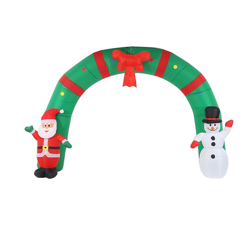 Arco transfronterizo molde inflable decoración al aire libre Santa Claus muñeco de nieve decoración de patio de Navidad suministro de fábrica