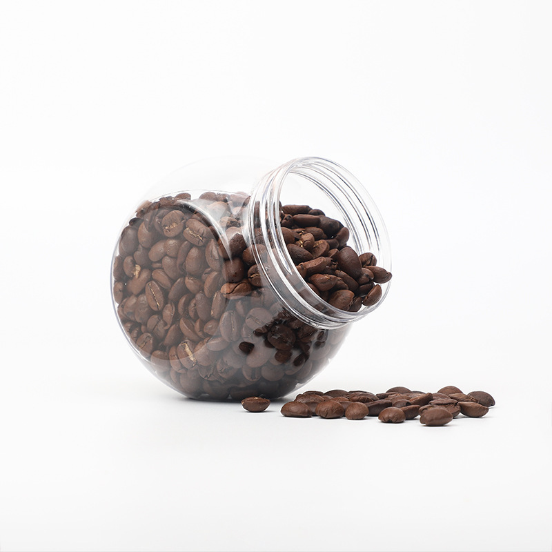 Wholesale Food Plastic Bottles Transparent Pet Aluminum Lid 65 Caliber Empty Grain Flower Tea Candied Fruit Packaging Sealed Cans