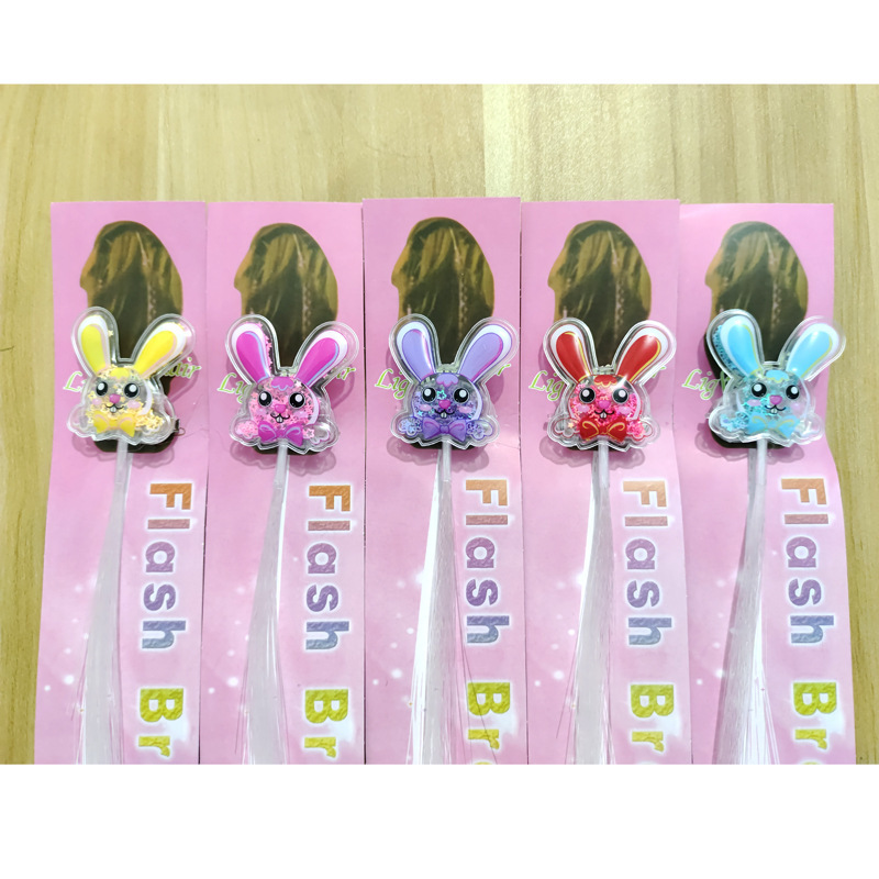 Transfronterizos para brillante mariposa trenzada juguetes de fibra óptica colorida luz nocturna cabello barra barra de baile puesto de productos