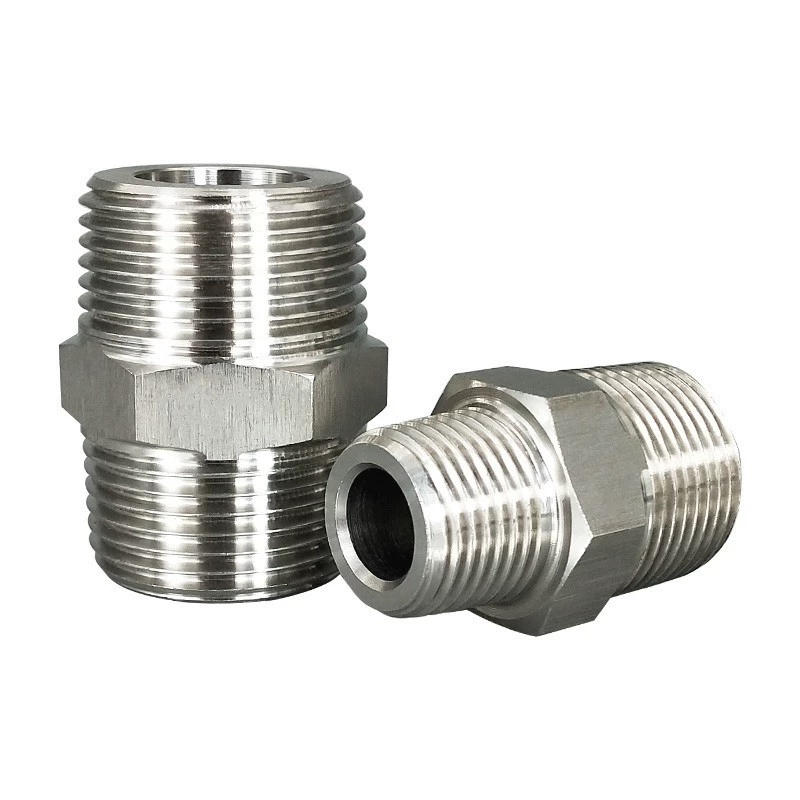 High-pressure outer wire to wire 304 stainless steel thickened straight-through variable diameter hexagonal conversion joint 1234 points 6 points R1/2