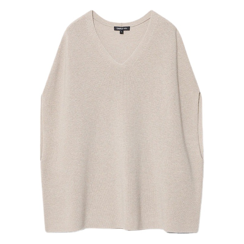 Nuevo estilo coreano Chaleco con cuello en V suéter blogger sentido alta ocultación carne moda casual de punto chaleco suelto ropa exterior de las mujeres image 1