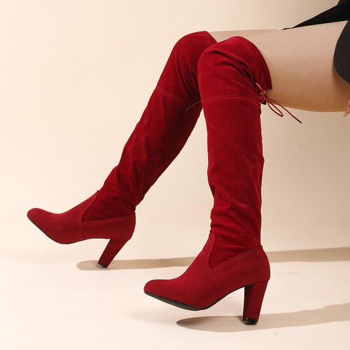 Women's fashionable long boots for autumn and winter high boots, black over-the-knee boots, thin women's boots