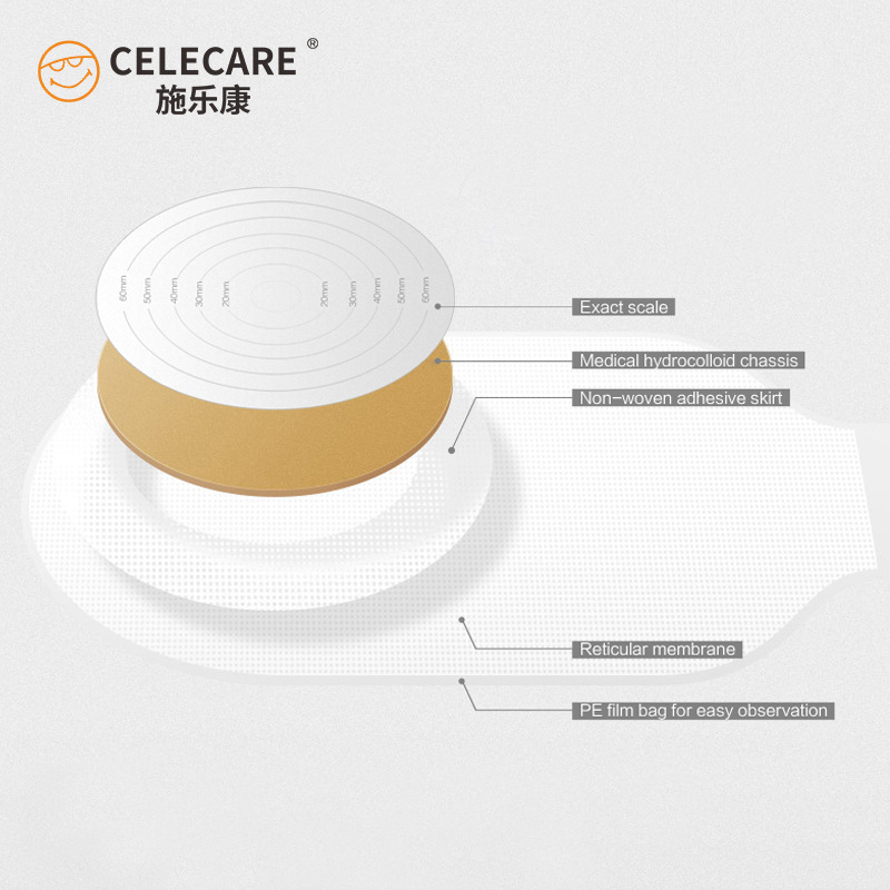 Exportación Amazon schlekang A003 bolsa de ostomía bolsa de inodoro de una sola pieza bolsa de ostomía de salchicha anal desechable bolsillo abierto