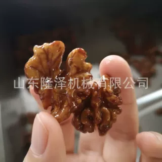 琥珀核桃仁挂糖机器定制 大型坚果裹糖油炸设备 安徽琥珀桃仁炒锅