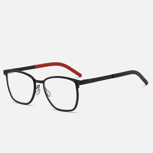 New Stylish Zero-Pressure Literary Polygon Eyeglass Frame for Men, Metal Non-Slip Ultra-Light Blue Light Blocking Eyeglasses