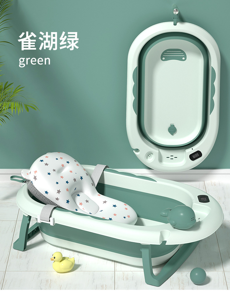 婴儿洗澡盆浴盆宝宝可折叠幼儿坐躺大号小孩家用新生儿