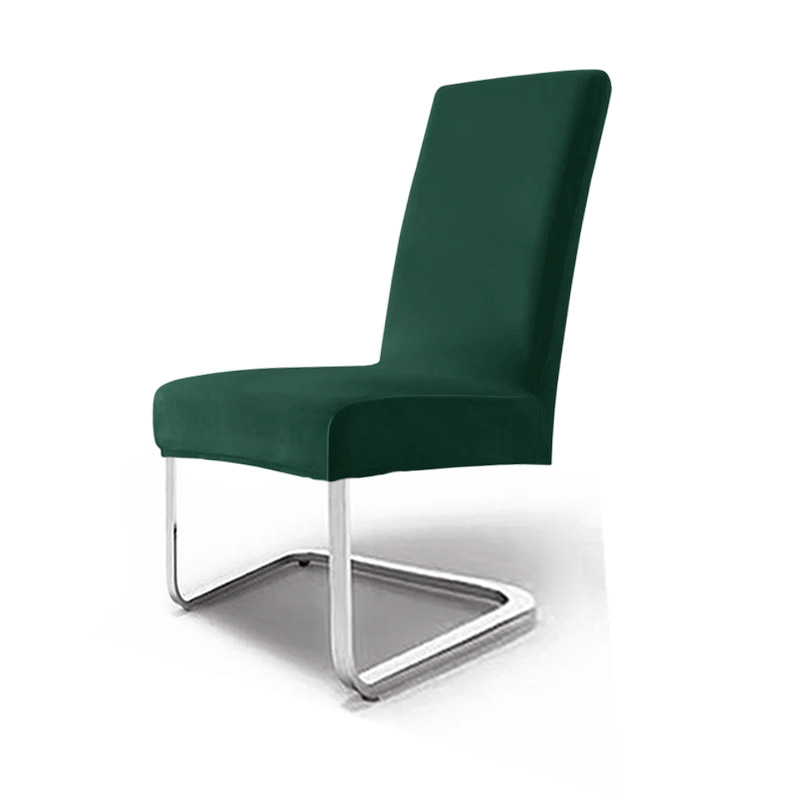 cubierta de silla de terciopelo elástica de plata gruesa cubierta de silla de comedor de hotel cubierta de polvo cubierta de silla de alto nivel sentido transfronterizo