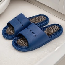 按摩拖鞋男士家居脚底穴位洗澡防滑指压板凉拖鞋男式夏PVC