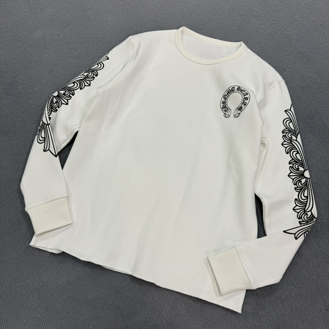 【毒家現物正確版】Chクロちゃん新型ワッフル馬蹄花腕プリント男女長袖tシャツ