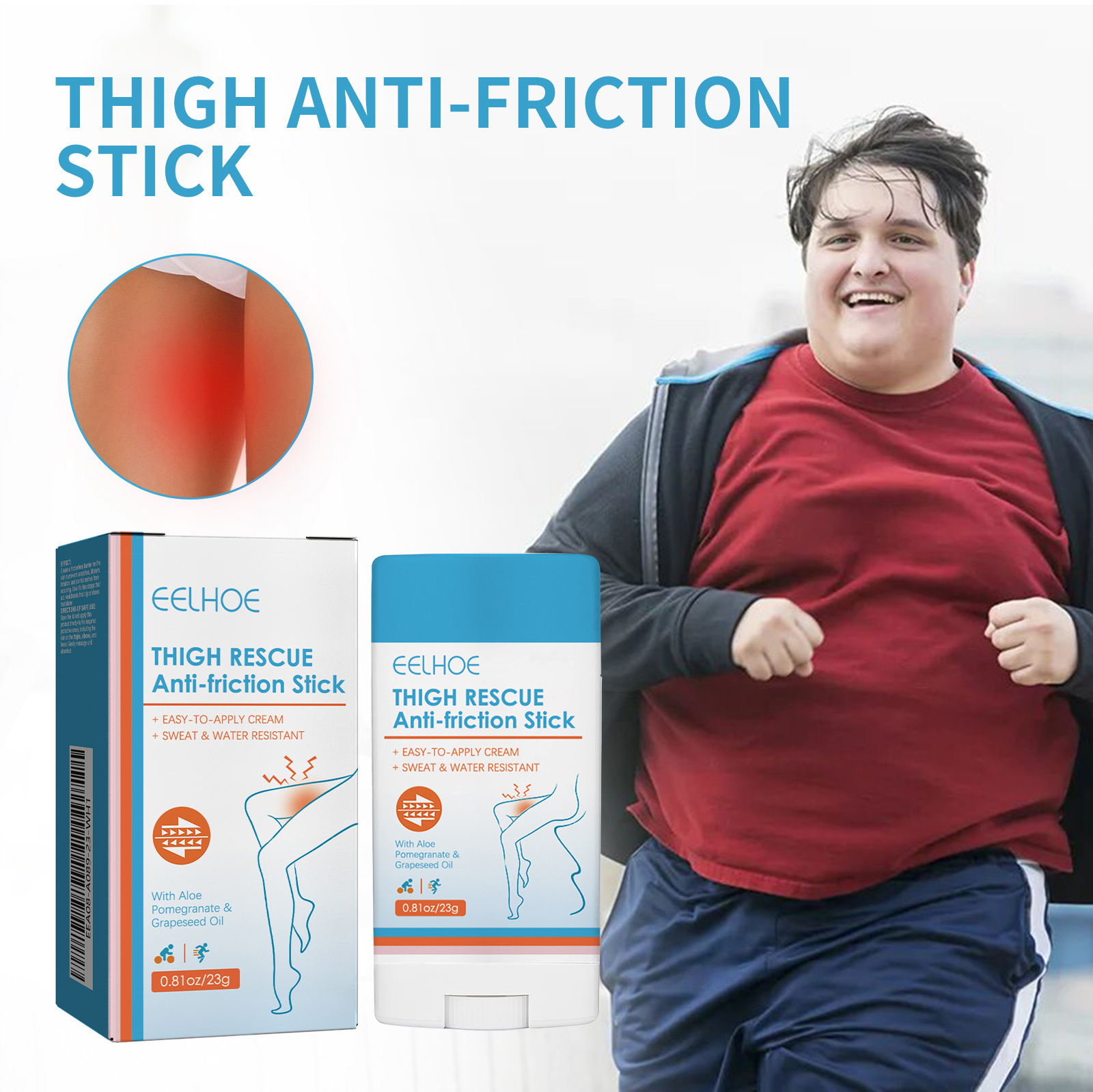 Eu Cpsr Eelhoe Thigh Anti-Friction Stick, Leg, Heel, and Lower Arm Skin Protection, Waterproof and Sweat-Proof