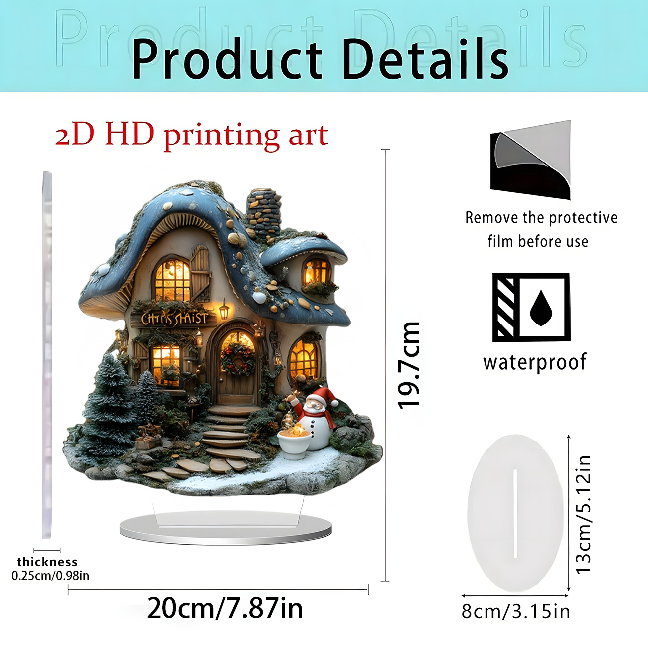 Nuevos productos transfronterizos Santa Claus y unicornio 2D acrílico decoraciones para el hogar decoraciones de escritorio de vacaciones