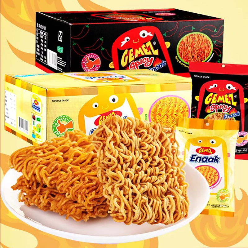 印尼进口Gemez小鸡干脆面火辣整箱装解馋小吃休闲追剧零食大礼包