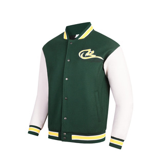 2023 New Customized Jacket Baseball Uniform Men's Trendy Brand Embroidered American Spring and Autumn Letter Contrast Color Patchwork Jacket