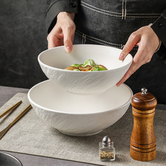 岩の紋様の陶磁器の闘笠の碗の大きいサイズのスープの碗のラーメンの碗のスープのたらいのサラダの碗の特色の洋風のレストランの食器