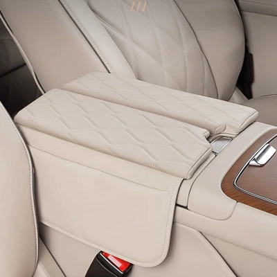 Suitable for Xiangjie S9 Central Control Armrest Box Heightening Pad Storage Bag Decorative Armrest Box Protective Cover Car Interior Decoration (Armrest box pad) - xiangjie-s9-baisha-apricot