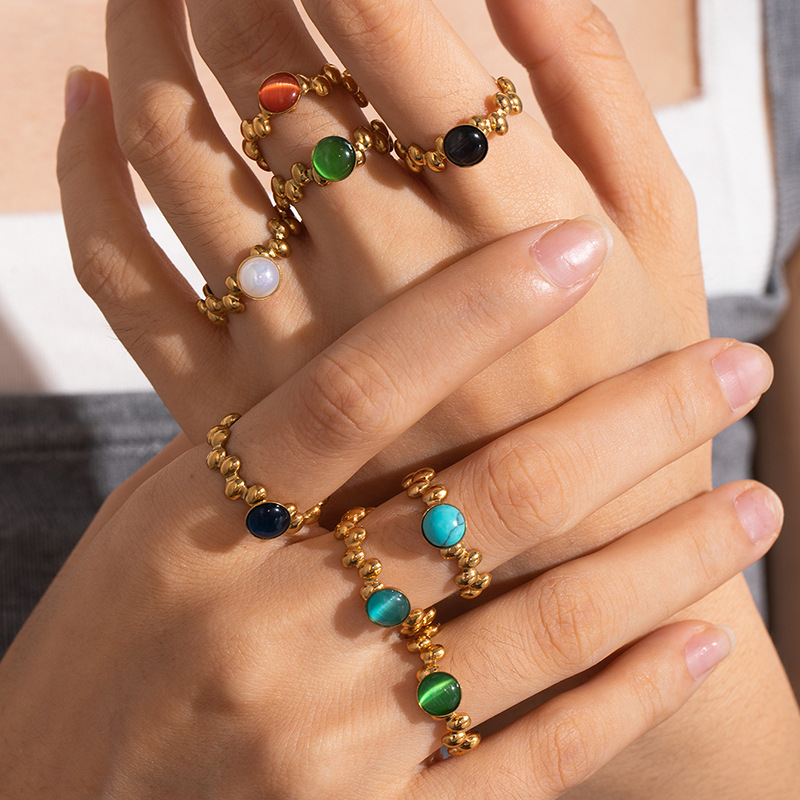 Retro design ethnic sophisticated adjustable ring stainless steel