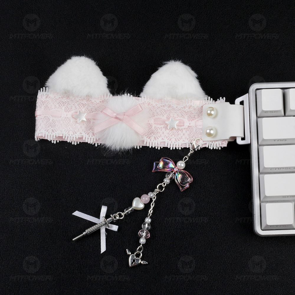 Caballos de teclado de encaje con hebilla teclado decorativo hecho a mano accesorios de teclado wootingATKDIY universal transfronterizo