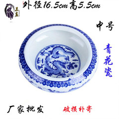 Factory wholesale Jingdezhen porcelain brush washer, medium-sized blue and white porcelain brush washer for stationery and calligraphy