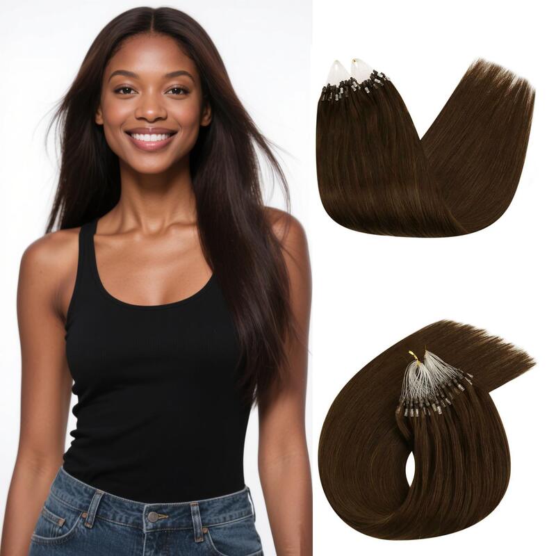 Invisible Ring Hair Extensions Made of Real Hair, Ultra-Natural Hair Volume Increase, Seamless Hair Extensions, Easy for Beginners to Use