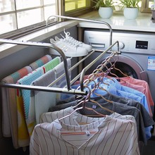 厂家批发阳台晾衣神器防盗窗护栏置物架挂钩晾衣晾鞋架伸缩晒鞋架