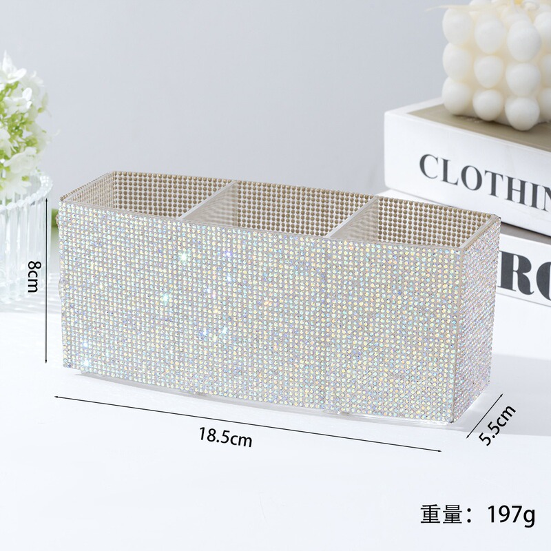 跨境热卖桌面化妆品收纳盒卧室梳妆台护肤品整理盒轻奢分格|undefined