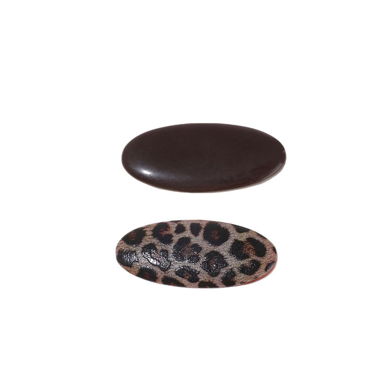 Temperamento Horquilla de ácido acético Horquilla rota lateral con estampado de leopardo 2025 Nuevo clip de pico de pato estilo retro de Hong Kong Tocado de horquilla simple