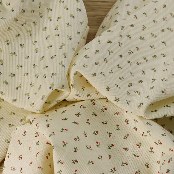 Autumn 16 Pit Cotton Double-layer Small Floral Cotton Textile and Garment Fabric Women's Children's Wear Thickened Jacquard Shirt Cloth