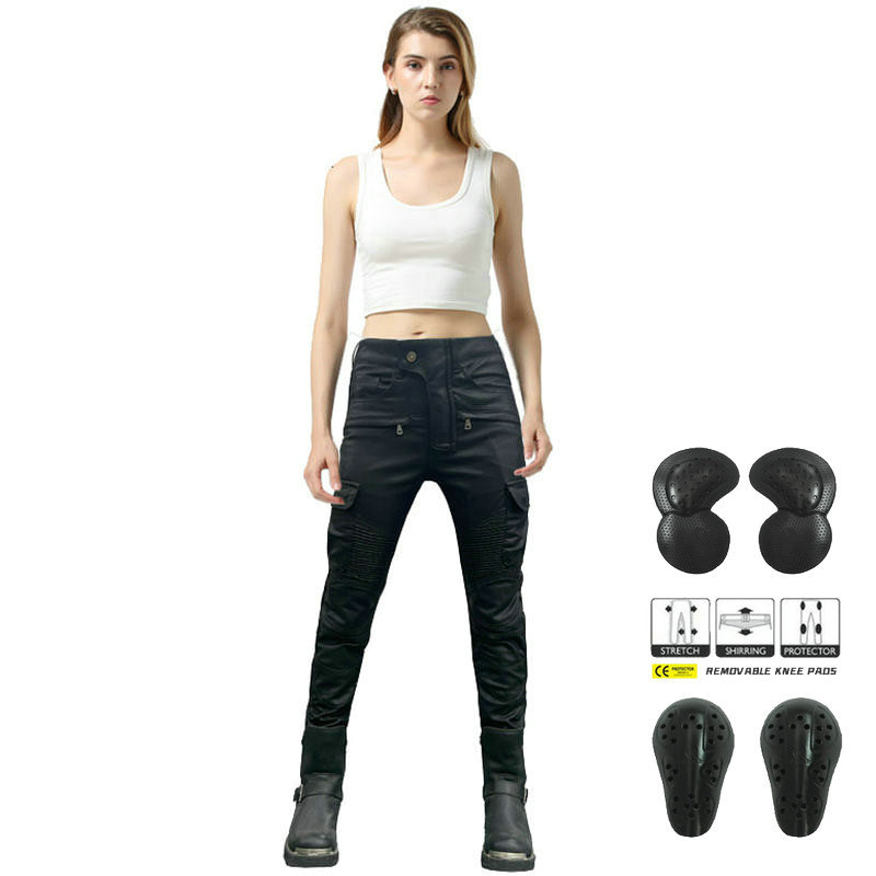 VOLERO motocicleta de cercanías pantalones de montar rectos pantalones anti-caída mujer Caballero motocicleta impermeable parabrisas pantalones de cuero
