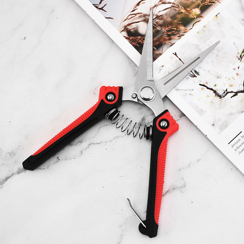 Stainless steel multifunctional pruning shears for picking fruits, grapes, fruit thinning scissors, orchard fruit picking scissors, vegetable and fruit scissors