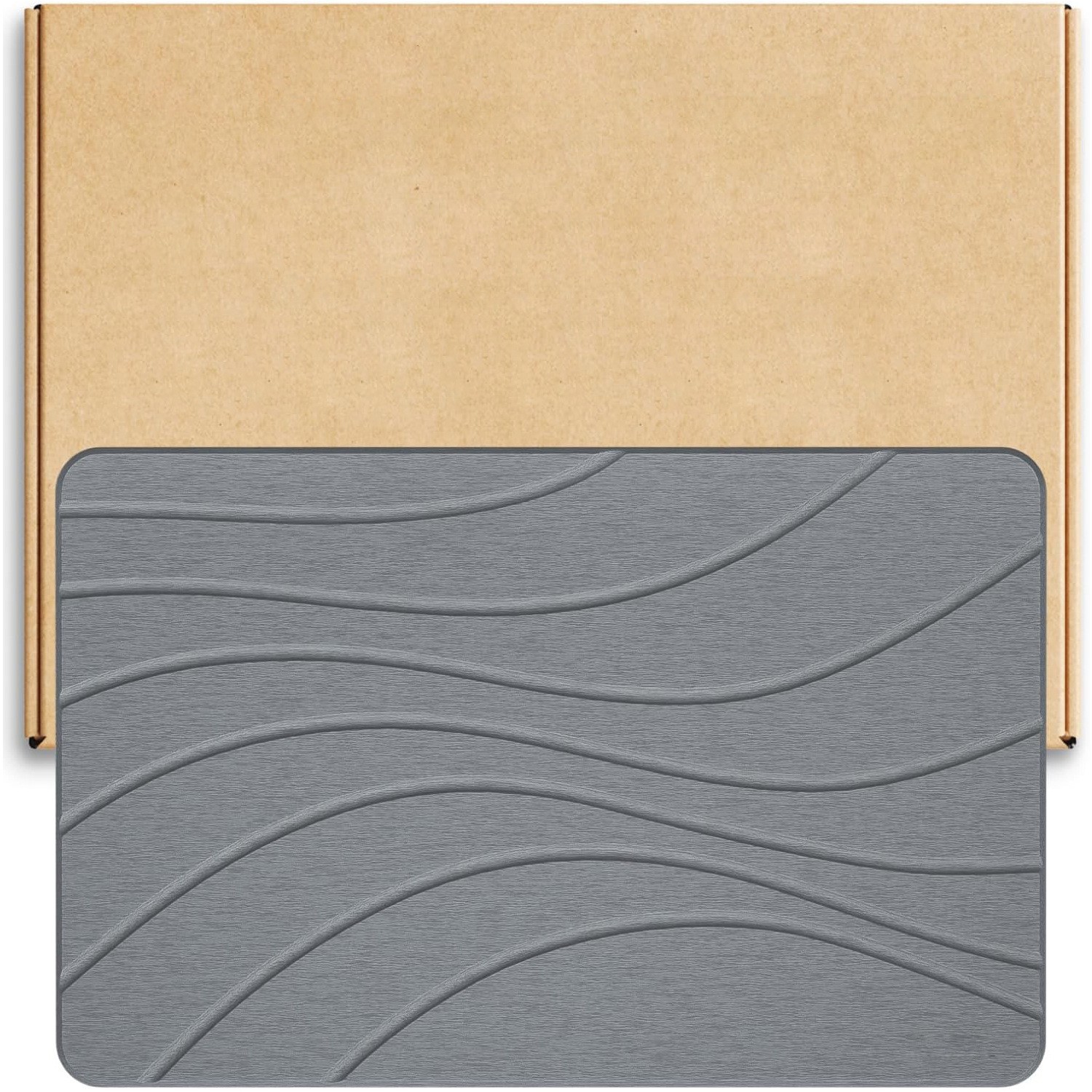 Alfombrilla de piso transfronteriza para baño Alfombrilla de grabado absorbente para el hogar Alfombrilla de diatomeas de barro duro de secado rápido Alfombrilla de baño de tierra de diatomeas image 14