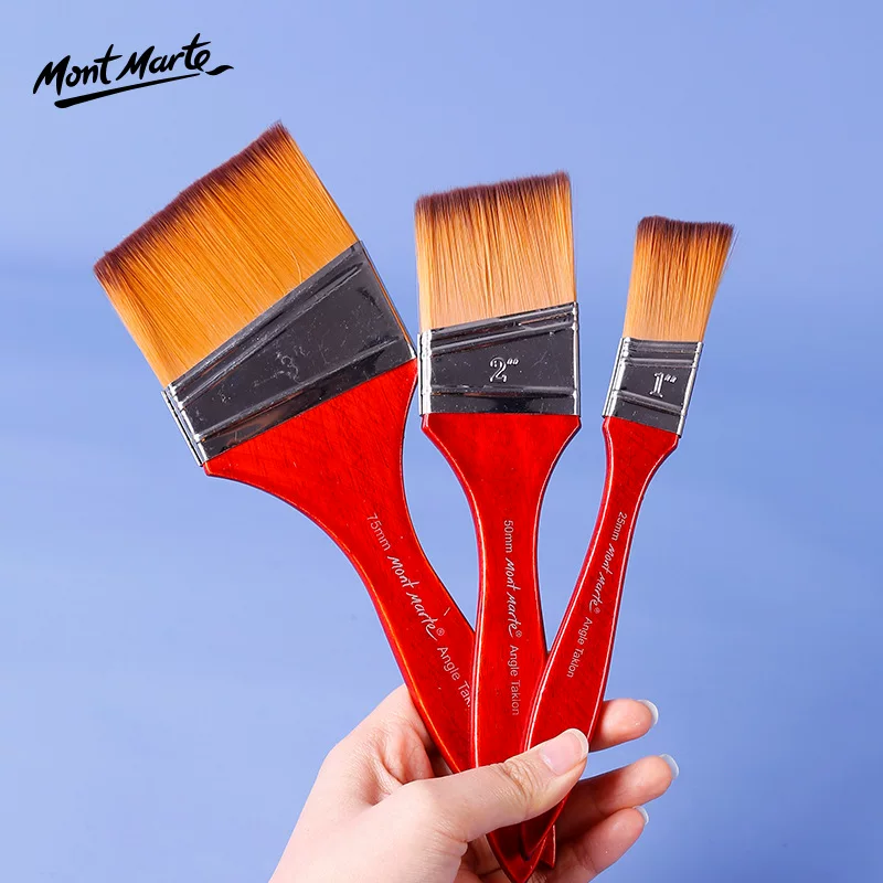Кисть для холста Монмартр, масло, кисть для картины на стене, плоская акриловая текстурная кисть, акварельная кисть, кисть для стеновой живописи, грунтовочная кисть