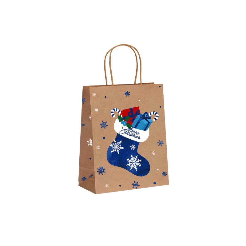 블루 핫 스탬핑 크리스마스 스타킹, 22*16*8cm