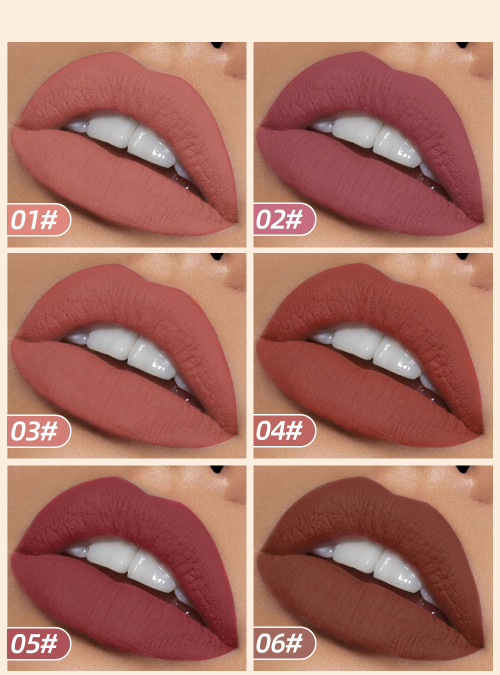 carina QIBEST Vernis à lèvres à motif léopard Velvet Mist Facile à colorer, Coupe de maintien, Maquillage de rouge à lèvres mat qui ne se décolore pas_voghion.com