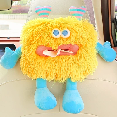 Bag Cartoon Car Paper Box – Car tissue box/set - yellow-little-monster