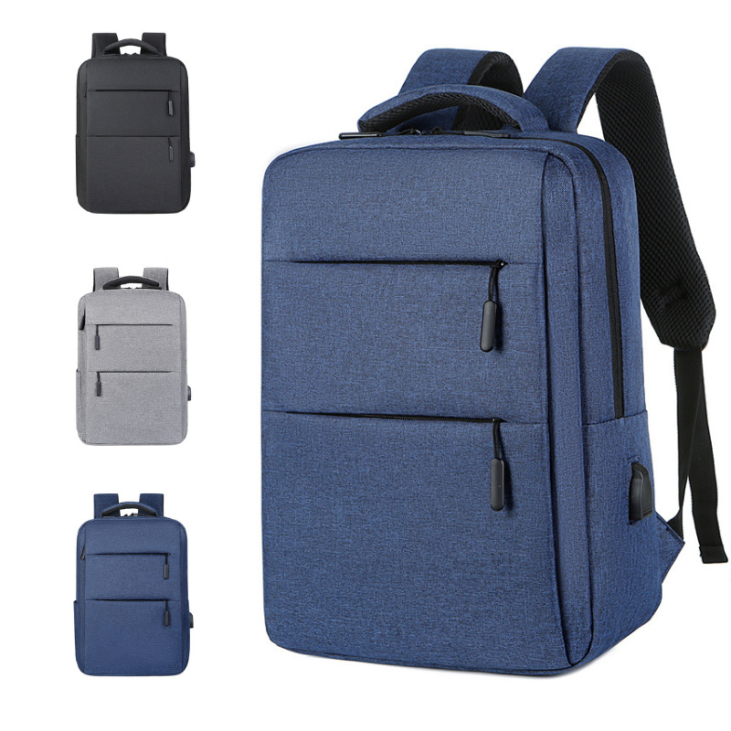 Cross-Border Supply Large-Capacity Backpack for Men, High-End USB Charging Casual Backpack, Multi-Functional Business Computer Bag