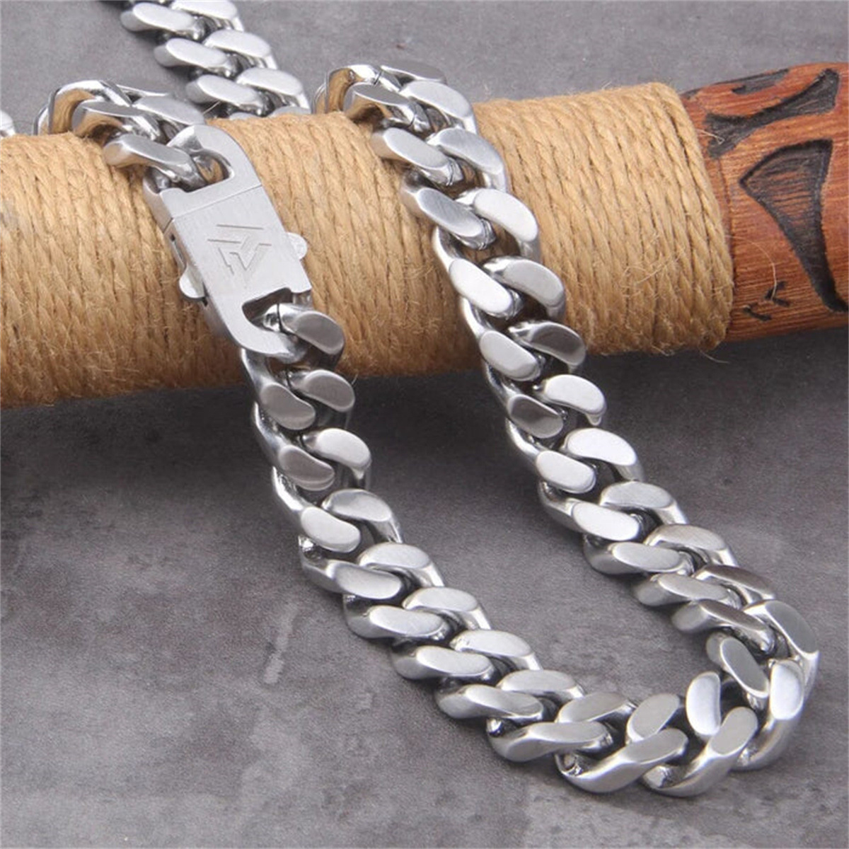 Geometric Pattern Hip-Hop Simple Style Geometric 304 Stainless Steel Polishing Men's Jewelry Set Men Necklace Sets