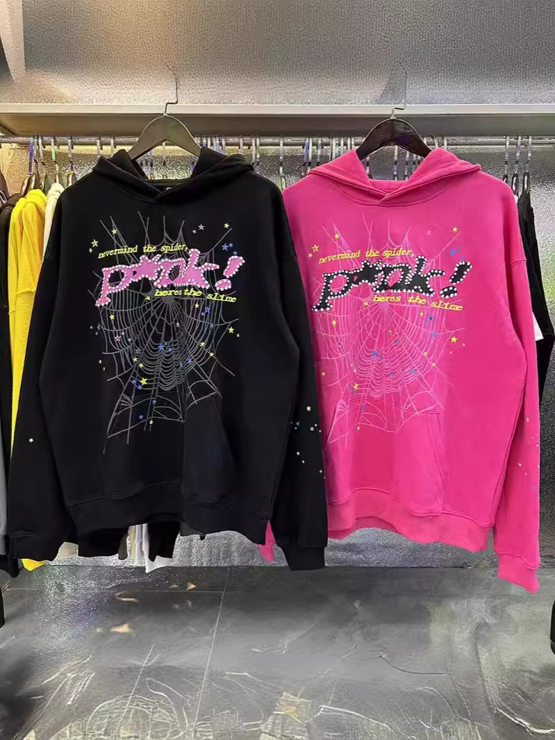 European and American hip-hop print high street couple loose hooded sweatshirt casual pants sports suit