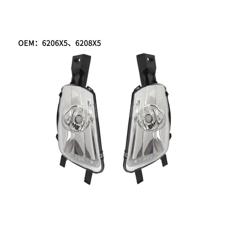 Suitable for 07-14 Peugeot 308 Fog Lights 6208X5 Without Bulb Front Bumper Fog Lights 6206X5