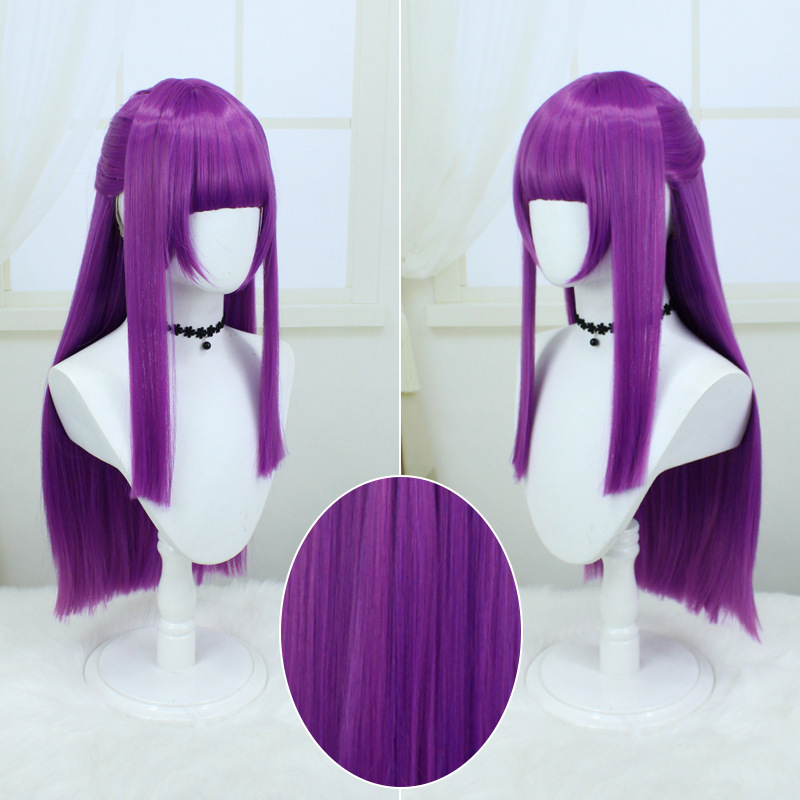 新しい葬儀のフリリアンフェレン cos ウィッグ模擬頭皮トップロングヘア偽毛ヘッドギア卸売|undefined