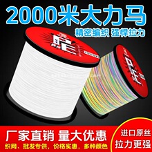 大力马2000米渔网线4编8编海钓防咬路亚PE编织渔线风筝织网线