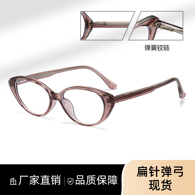 爆款时尚有质感通勤聚会装扮防蓝光眼镜可配度数TR丙酸插针平光镜