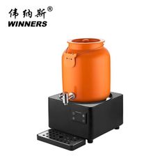 橙色陶瓷牛奶鼎商用大容量智能PP数控电热咖啡鼎自助餐酒店保温鼎